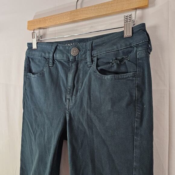 American Eagle Jegging Jeans Womens Size 4 Green Ne(x)t Level Stretch Hi Rise - Picture 3 of 12